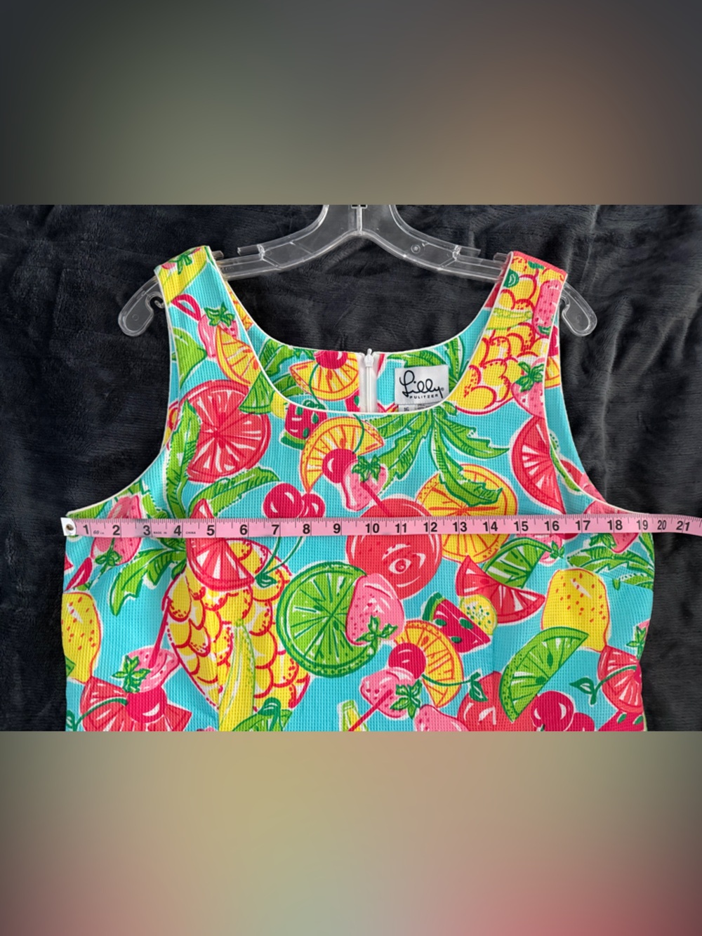 Rare Lilly Pulitzer Tutti Frutti classic shift dress size 16 white label - Picture 9 of 11